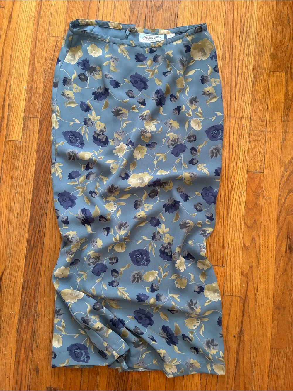 Old Navy Vintage Blue Floral Maxi Skirt